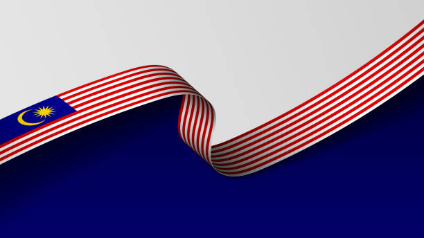 eps10 벡터 애국 배경 말레이시아 플래그 색상. - 말레이시아 국기 stock illustrations