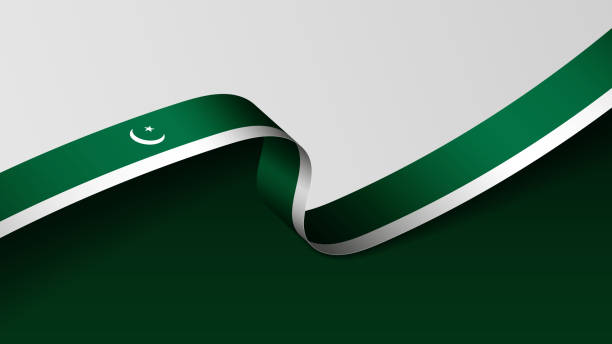 istock EPS10 Vector Patriotic Background with Pakistan flag colors. 1475595869