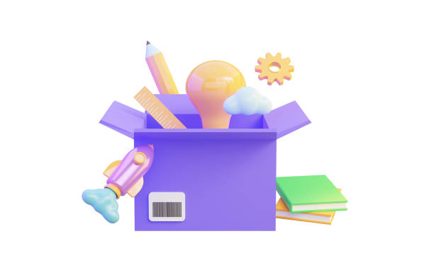 istock creative box with bulb book rocket gear pencil icon on white background 3d render concept 1475598006