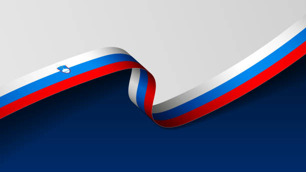 istock EPS10 Vector Patriotic background with Slovenia flag colors. 1475598302