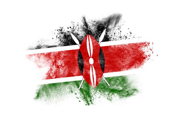 Flag of Kenya stock photo