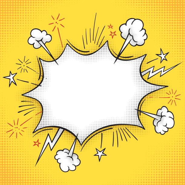 Comic Book Explosion Frame Hand drawn comic book elements.Every element is a separate object.More works like this in my portfolio. cartoon of a shapes stock illustrations
