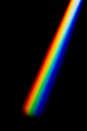 Visible spectrum colors on black background