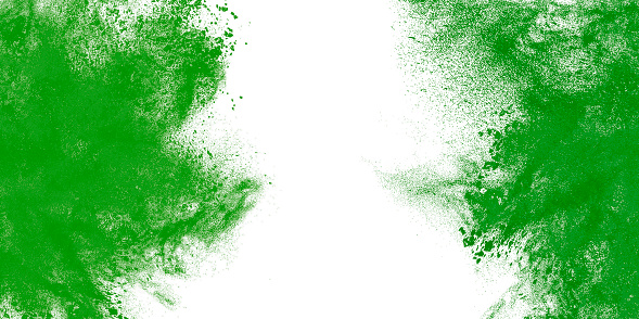 Abstract exploding Nigerian flag.