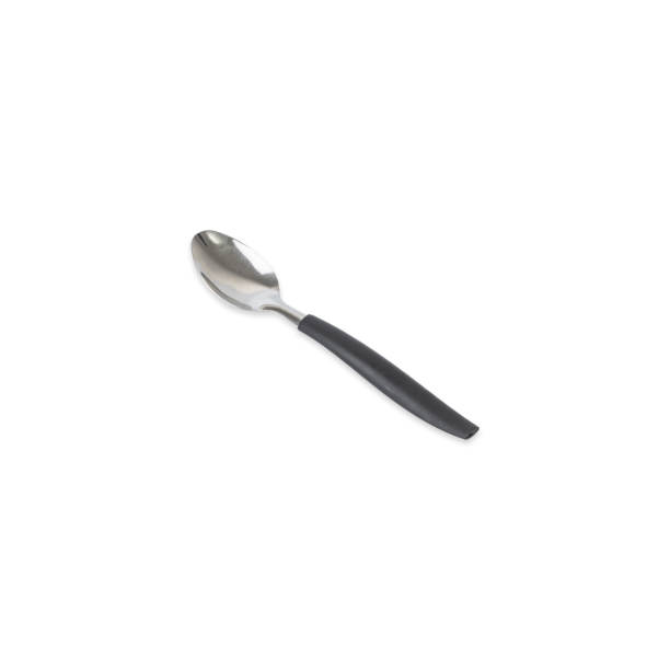 istock Metal and plastic tea spoon isolated over white background 1475606610