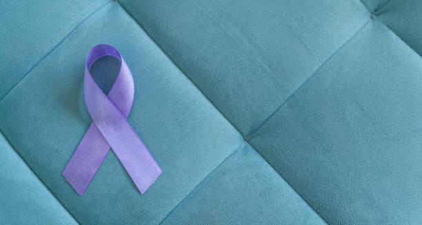 istock Purple awareness ribbon image 1475608383