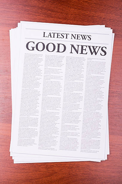 istock The newspaper GOOD NEWS 147561857