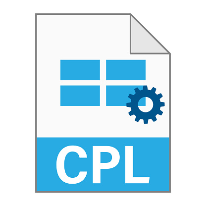 Modern flat design of CPL file icon for web. Simple style