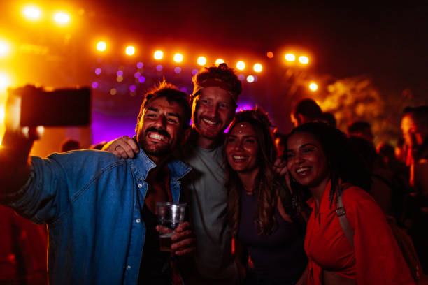 istock Making selfies on music festival 1475631697