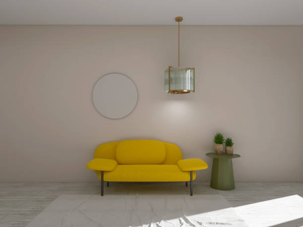 istock Living room interior 3d render, 3d illustration 1475637355