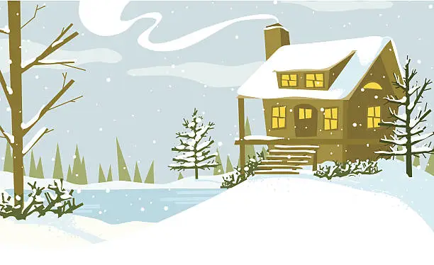 Vector illustration of Cozy Cottage