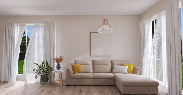 istock Living room interior 3d render, 3d illustration 1475638139
