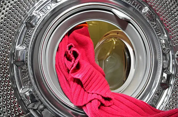 Photo of Washing machine inside wool sweater