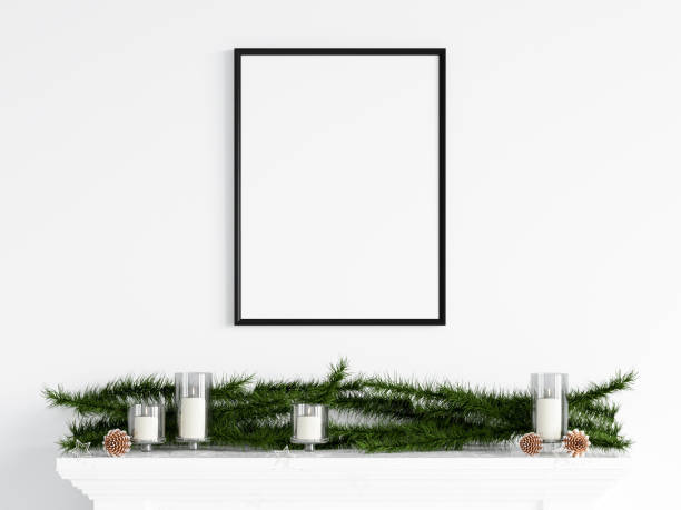 istock Christmas Frame Mockup, Poster Mockup 1475639636