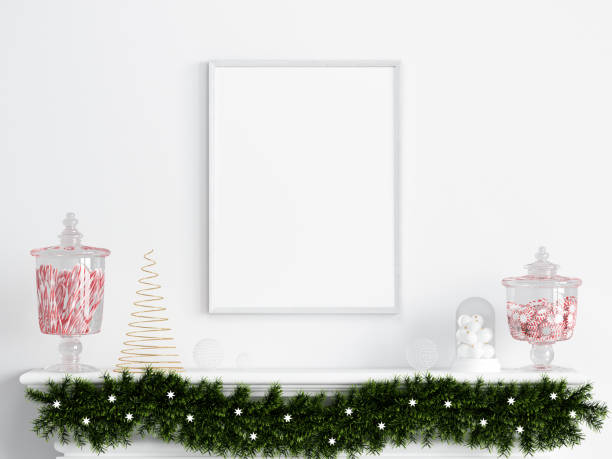 istock Christmas Frame Mockup, Poster Mockup 1475639784