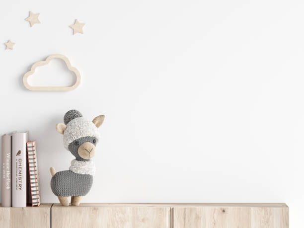 Kids Room Interior Background with Toys