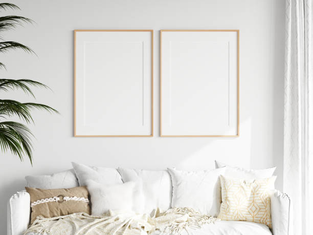 istock Frame Mockup in Living Room Interior 1475648491