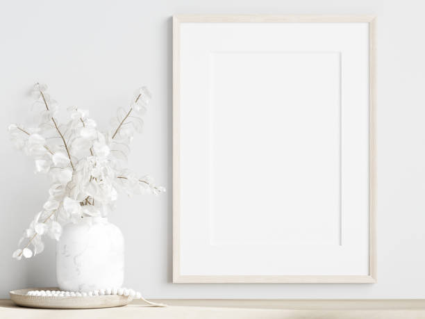 istock Frame Mockup With Dry Plant and Decor 1475648806