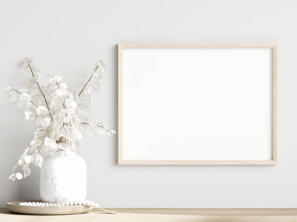 istock Frame Mockup With Dry Plant and Decor 1475648810