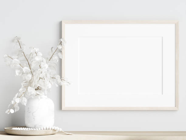istock Frame Mockup With Dry Plant and Decor 1475648811