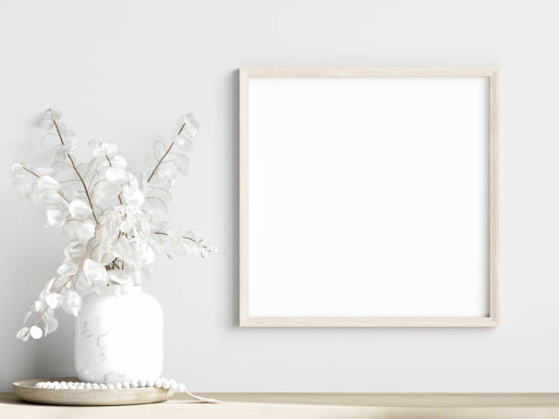 istock Frame Mockup With Dry Plant and Decor 1475648833