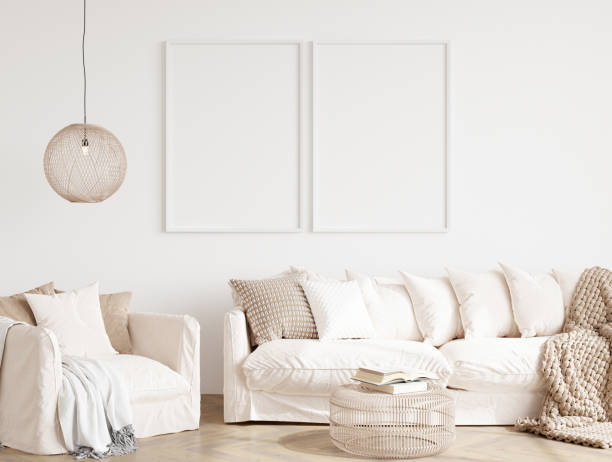 istock Frame Mockup in Living Room Interior 1475648845