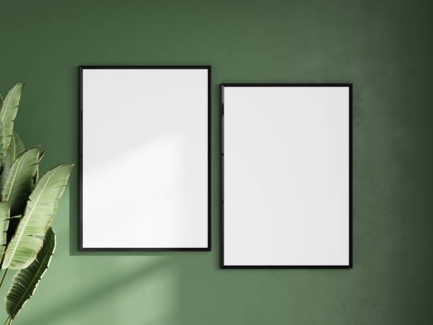 istock Frame Mockup with Green Plant, Poster Mockup 1475650119