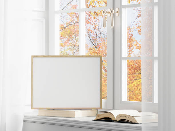 istock Autumn Living Room Frame Mockup, Interior Mockup, Poster Mockup 1475650211