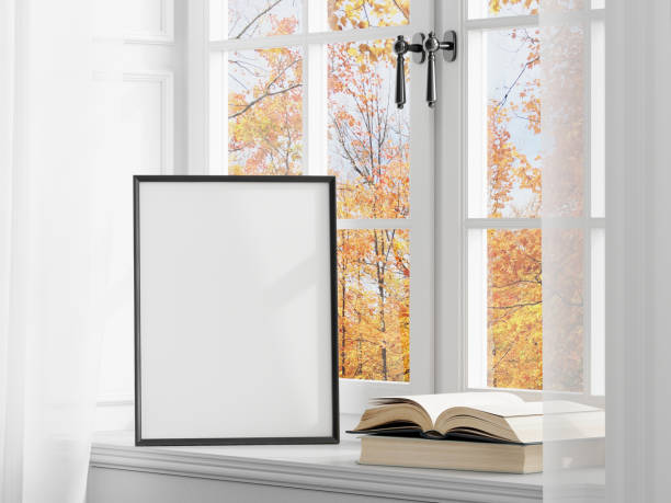 istock Autumn Living Room Frame Mockup, Interior Mockup, Poster Mockup 1475650229
