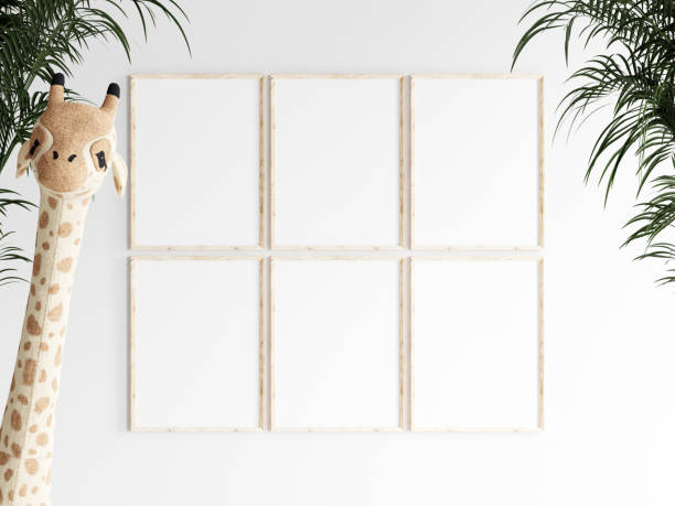 istock Frame Mockup in Cozy Kids Room Interior with Toys 1475651206