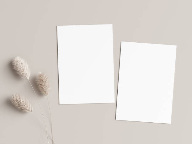 istock Card Mockup, White Paper Mockup 1475651389