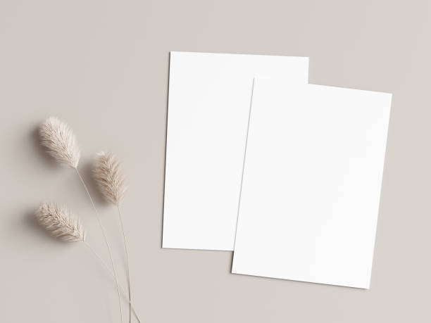 istock Card Mockup, White Paper Mockup 1475651412