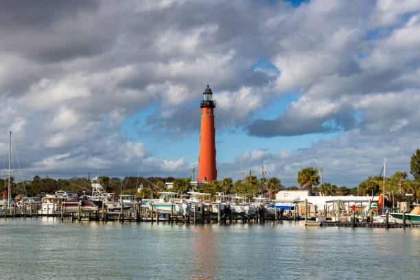 istock Lighthouse Ponce Inlet in harbor in Daytona Beach, Florida. 1475652810