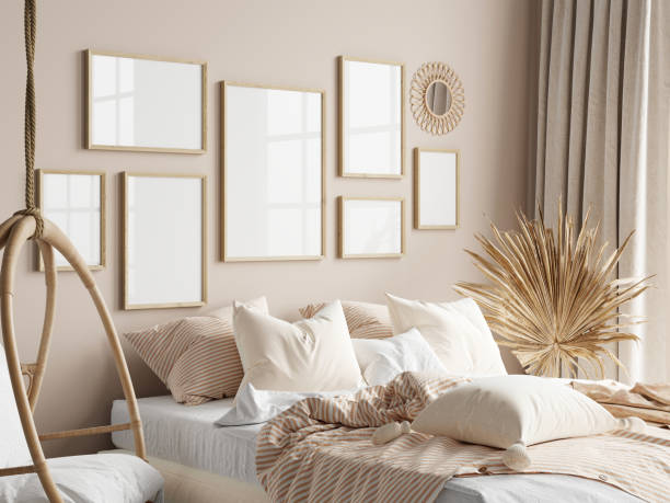 istock Bedroom Interior Frame Mockup, Poster Mockup 1475653690