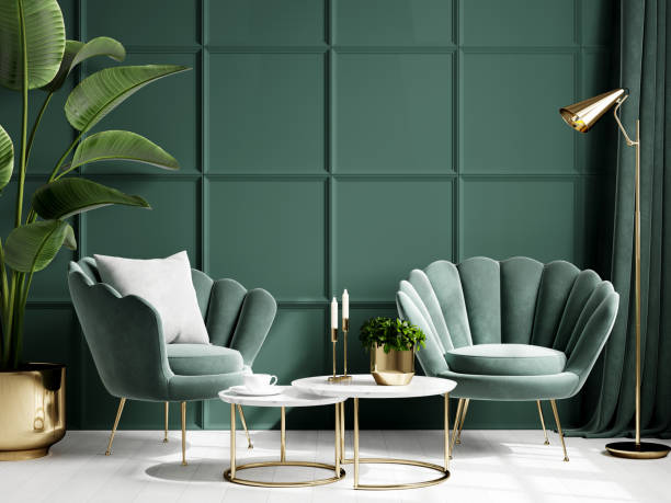 istock Modern Interior Interior Mockup with Classic Furniture 1475654052