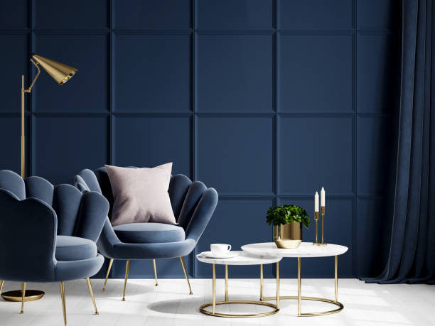 istock Modern Interior Interior Mockup with Classic Furniture 1475654053