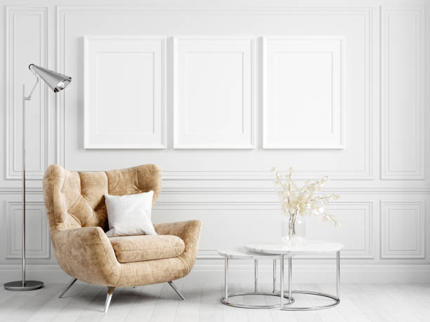 istock Modern Interior Frame Mockup with Classic Furniture 1475654130