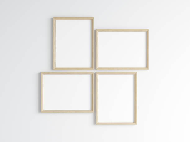 istock Minimalist Frame mockup, poster mockup, print mockup, art mockup, 3d render 1475655484