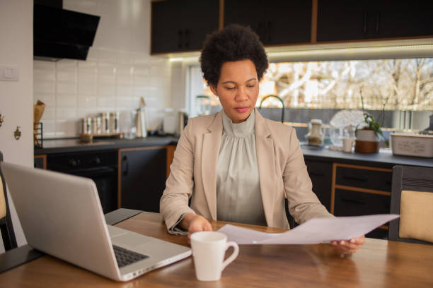 istock Mature woman working from home 1475656532