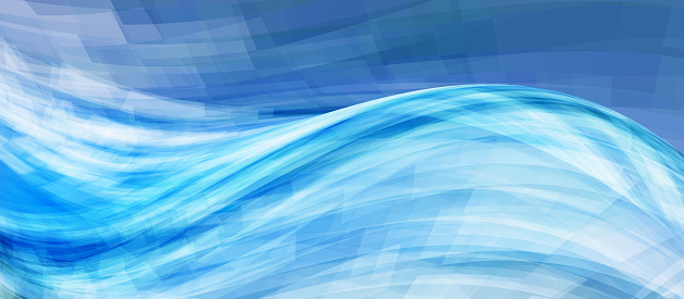 Artistic dramatic storm wave on high seas. Vector graphic illustration