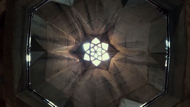 Star shape ceiling of the Azadi Tower