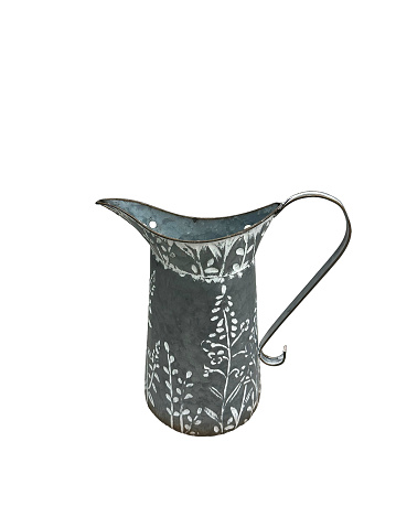 decorative blue glass jug old