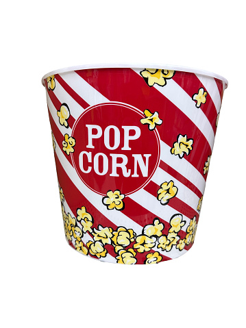 Popcorn cup isololated on white background