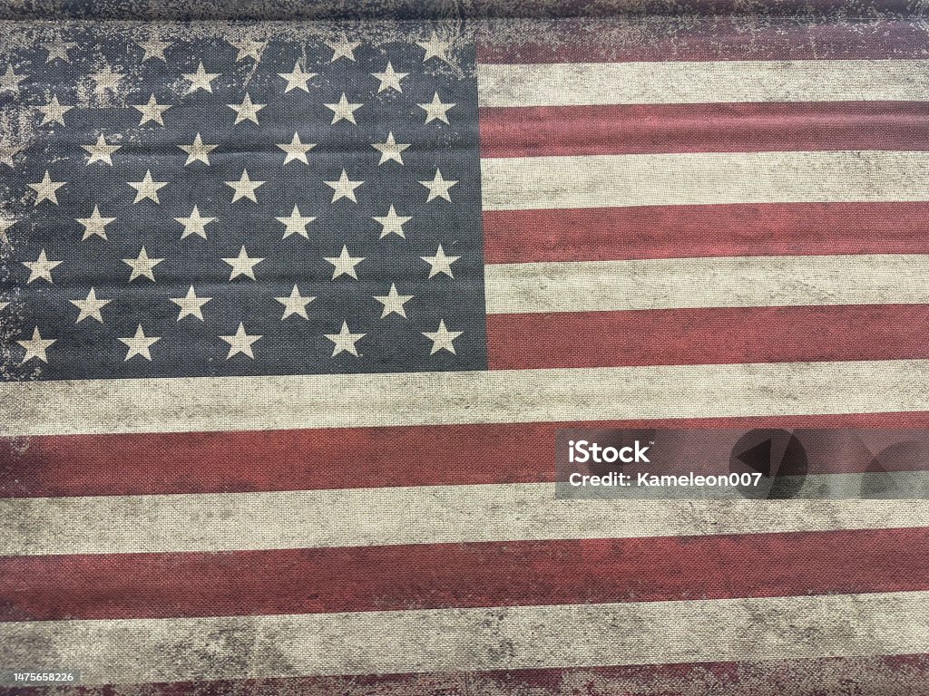 American flag isolated on white background War Memorial Holiday Stock Photo