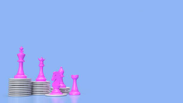 istock pink chess and coins for Business concept 3d rendering 1475658600
