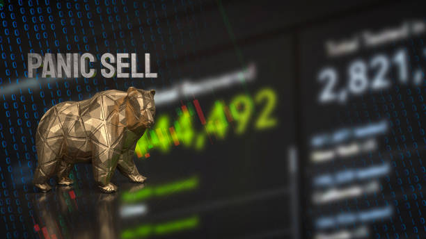istock The Bear and Panic sell text for Business Crisis concept 3d rendering 1475658660