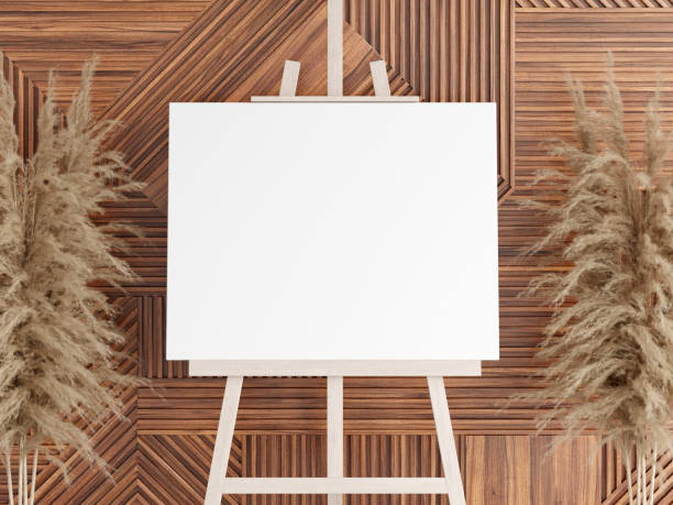 istock Easel Sign Mockup, Wedding Sign Mockup, Welcome Sign Mockup, 3d render 1475660118