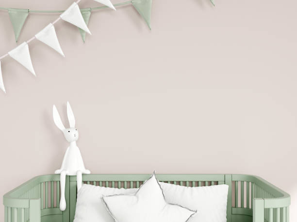 istock Kids room Interior background, wall mockup, 3d render 1475660686