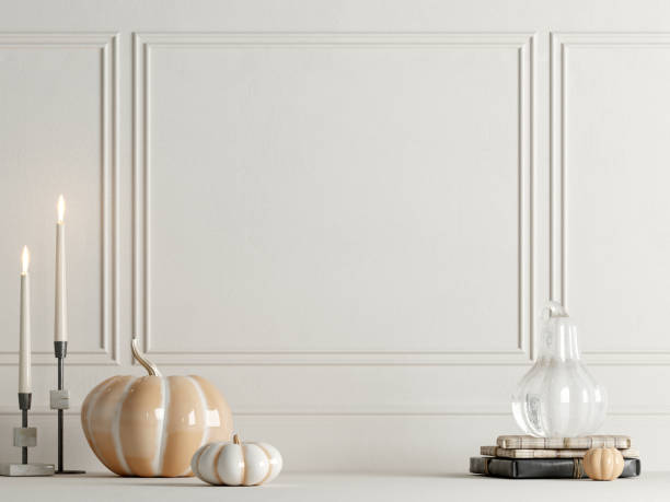 istock Halloween Wall Mockup, Halloween Interior Background 1475661512