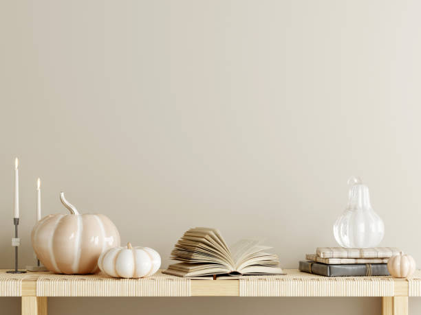 istock Halloween Wall Mockup, Halloween Interior Background 1475661586